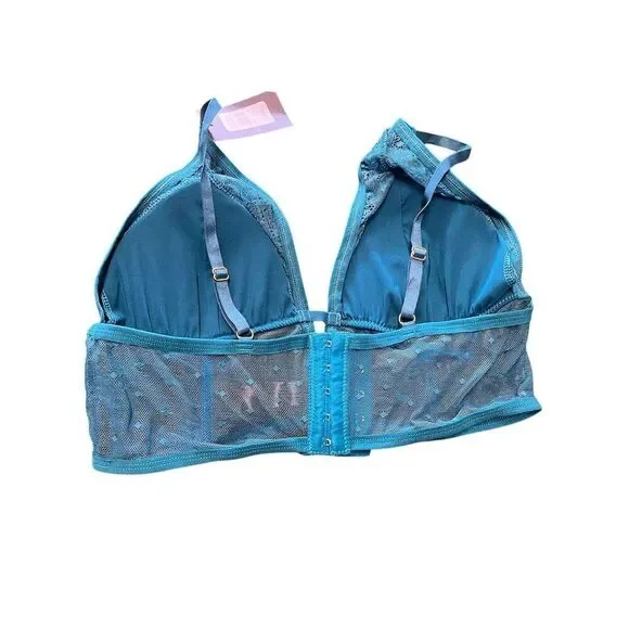 Frederick's of‎ Hollywood Women's Teal Lace Bralette Size M - Picture 2 of 5